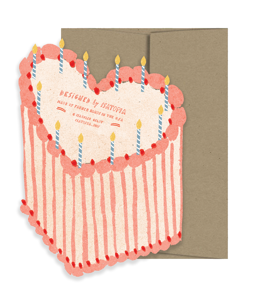 Heart Cake Birthday Collection - Die Cut Card