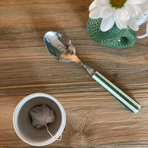 Green Stripe Stainless Steel Spoon