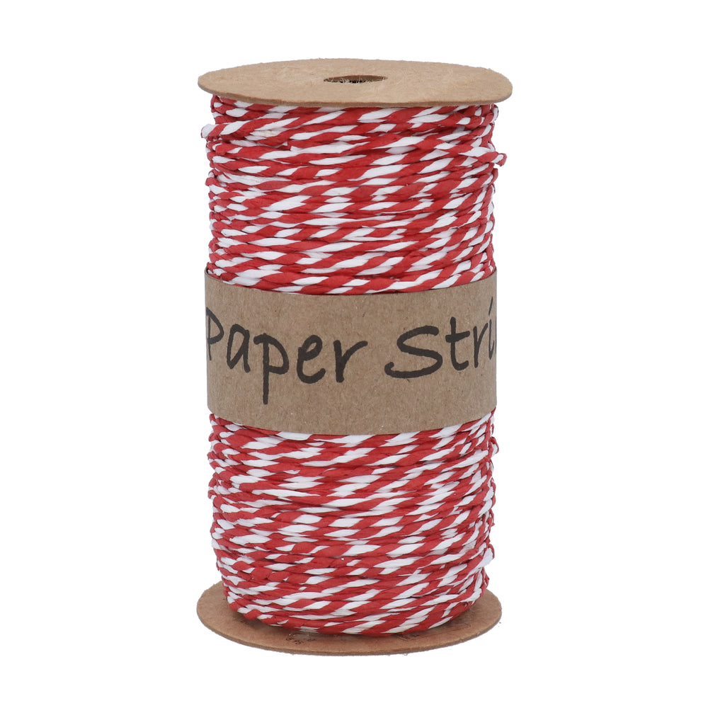 Red and White String Spool - 50 metres