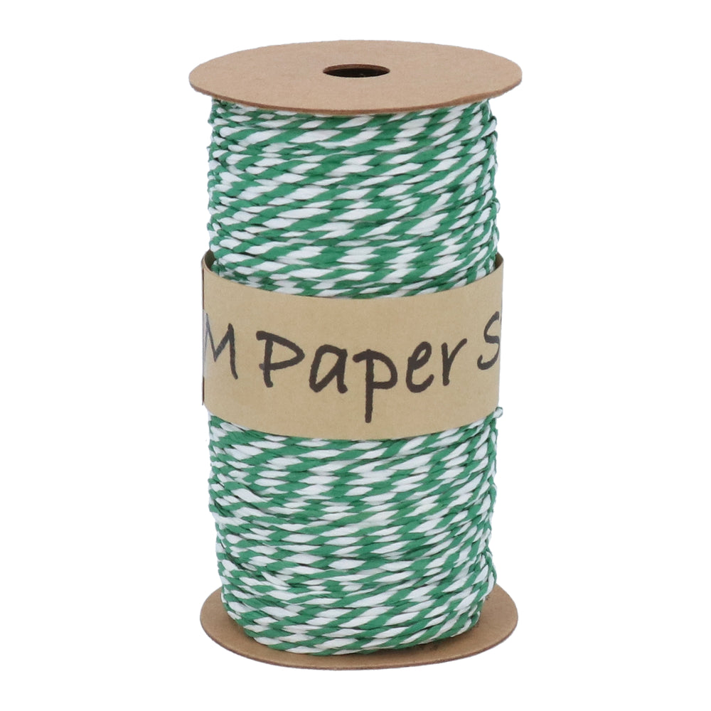Green and White String Spool - 50 metres
