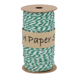 Green and White String Spool - 50 metres