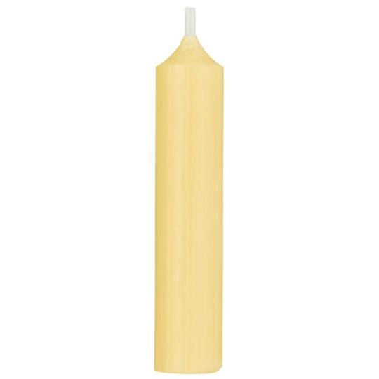 Short Dinner Candle - Yellow Rustic, Pack of 7
