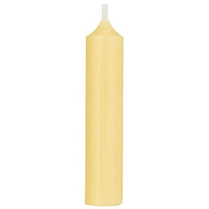 Short Dinner Candle - Yellow Rustic, Pack of 7