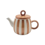 Striped Teapot - Brown