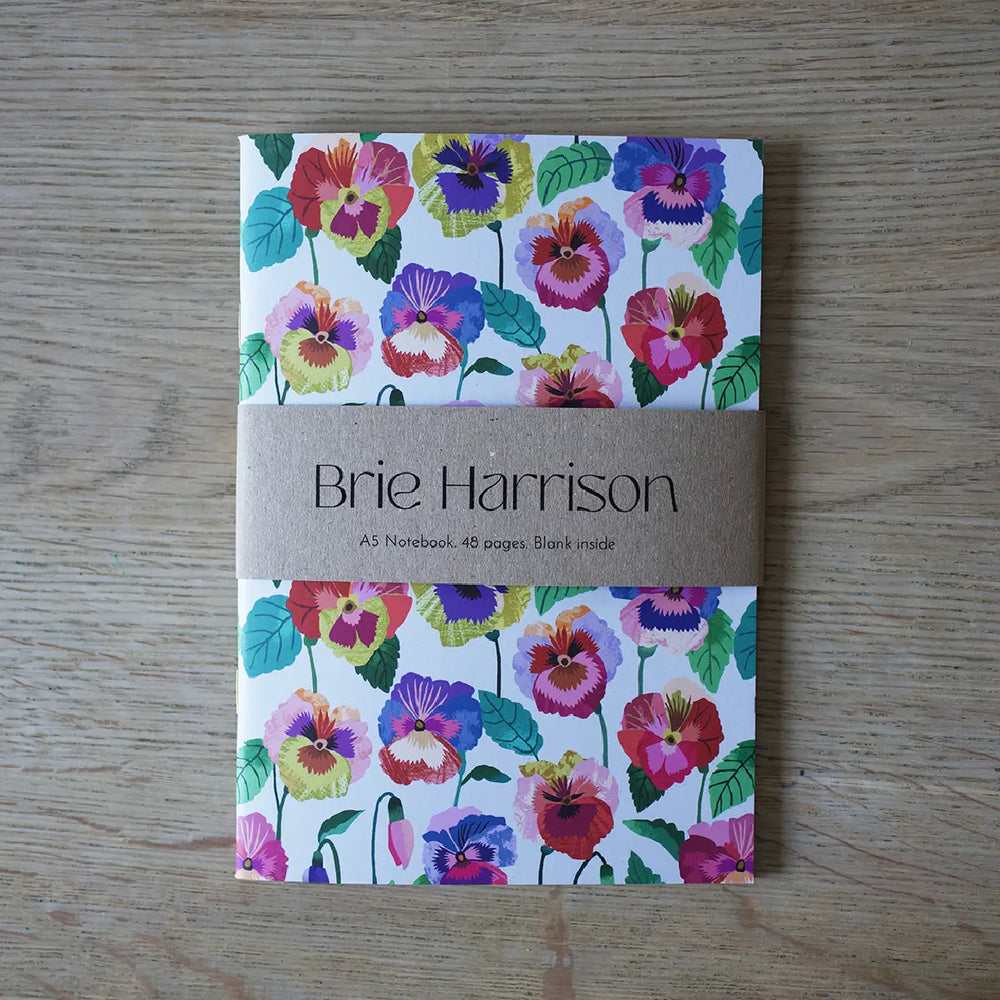 Brie Harrison Notebook - Pansies