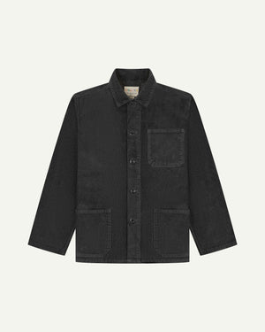 Men's Organic Buttoned Cord Overshirt - Charcoal