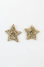 Silver Beaded Star Studs