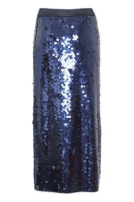 Pennie Sequin Skirt - Maritime Blue