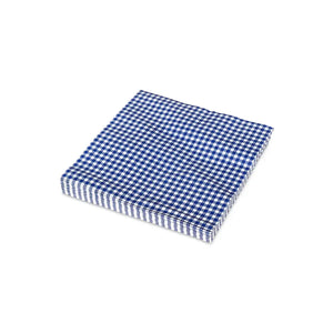 Blue Gingham Paper Napkins - Pack of 20