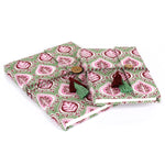 Muted Pink/Soft Green Block Printed Cotton Notebooks - 2 Pack