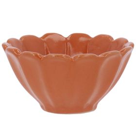 Orange Stoneware Fluted Mini Bowl