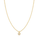 Gold Sphere Pave Necklace - Dusk Divas