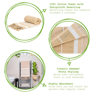 Turkish Cotton Bath Towel - Natural