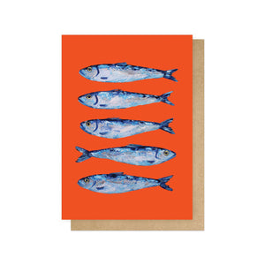 Sardines by Alice Straker Greetings Card
