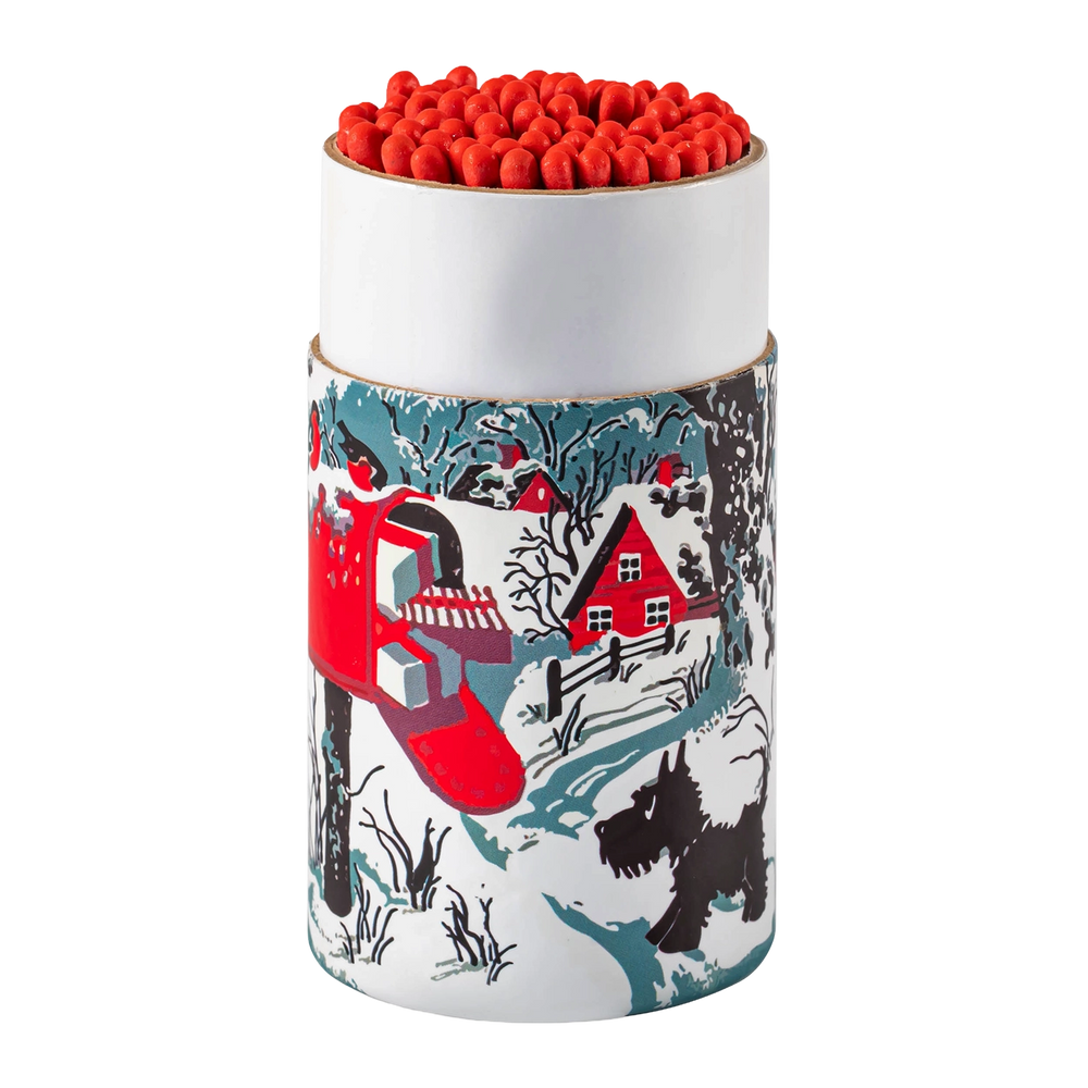Snowy Letterbox Large Cylinder Matches
