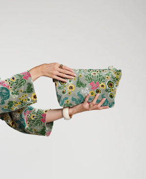 Extra Large Organic Cotton Velvet Washbag - Swainston Green