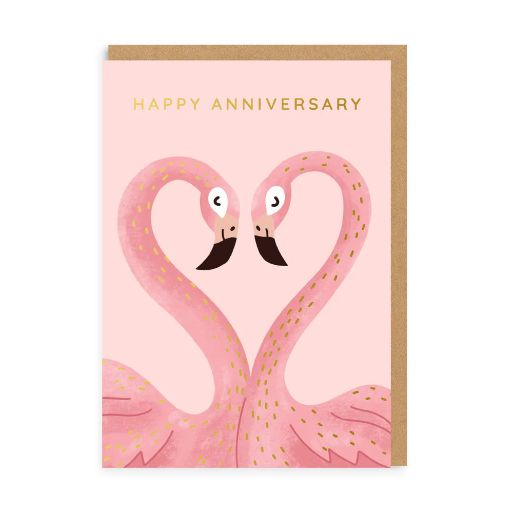 Anniversary Flamingoes Card