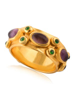 Andromeda Amethyst and Ruby Ring - Large