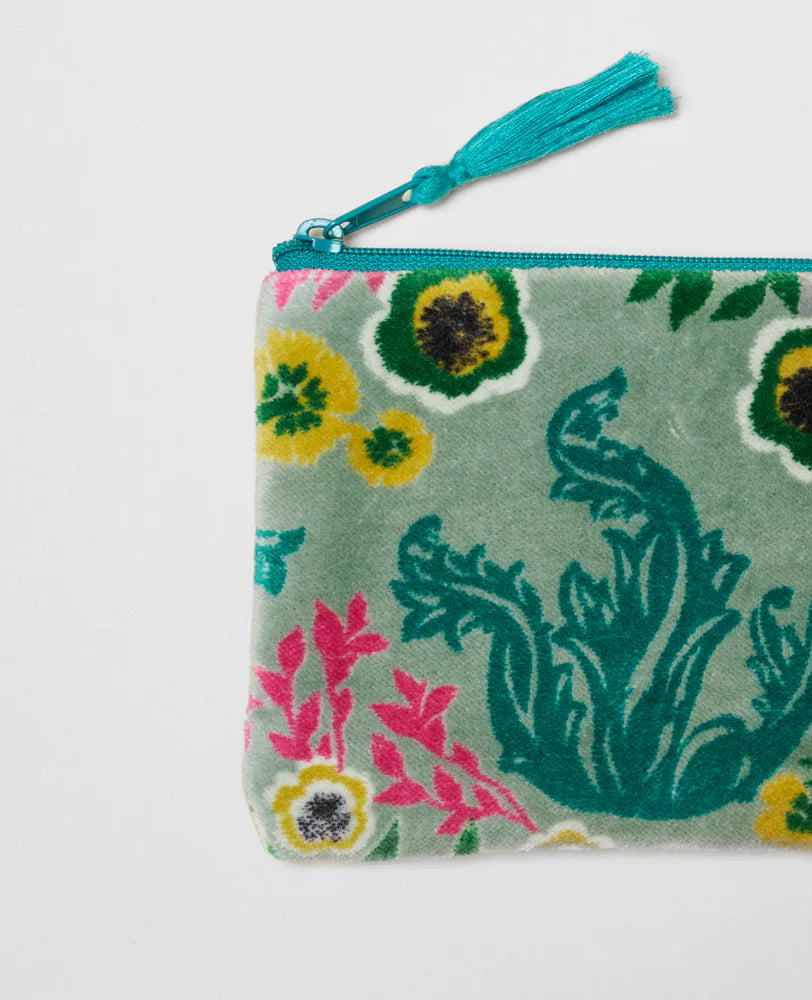 Flat Zip Organic Cotton Pouch - Swainston Green (Avis 103)