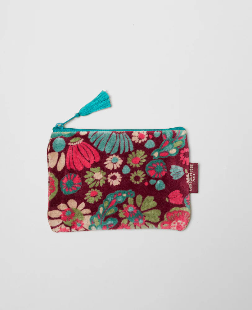 Flat Zip Organic Cotton Pouch - Molly Burgundy (Avis 104)