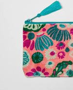 Flat Zip Organic Cotton Pouch - Molly Coral (Avis 107)
