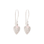 Generous Rose Quartz Silver Earrings