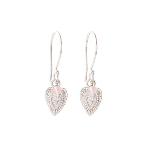 Generous Rose Quartz Silver Earrings