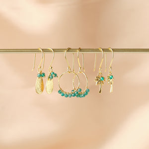 Compassion Aventurine Gold Earrings