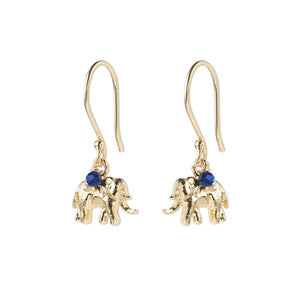 Generous Lapis Lazuli Gold Earrings