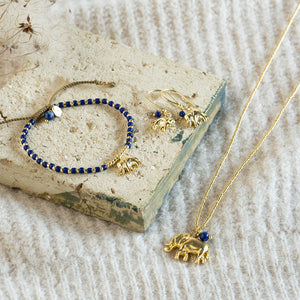 Generous Lapis Lazuli Gold Earrings