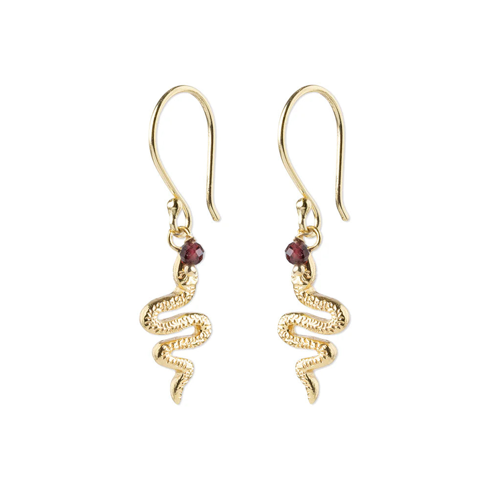 Generous Garnet Gold Earrings