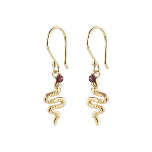 Generous Garnet Gold Earrings