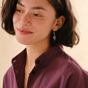 Generous Garnet Gold Earrings