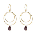 Enjoyable Garnet Gold Earrings