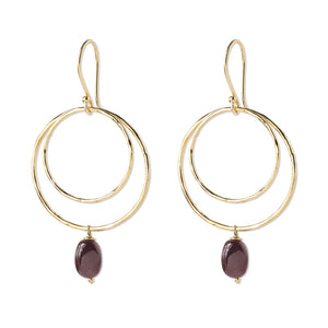 Enjoyable Garnet Gold Earrings