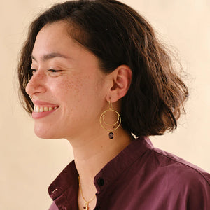 Enjoyable Garnet Gold Earrings