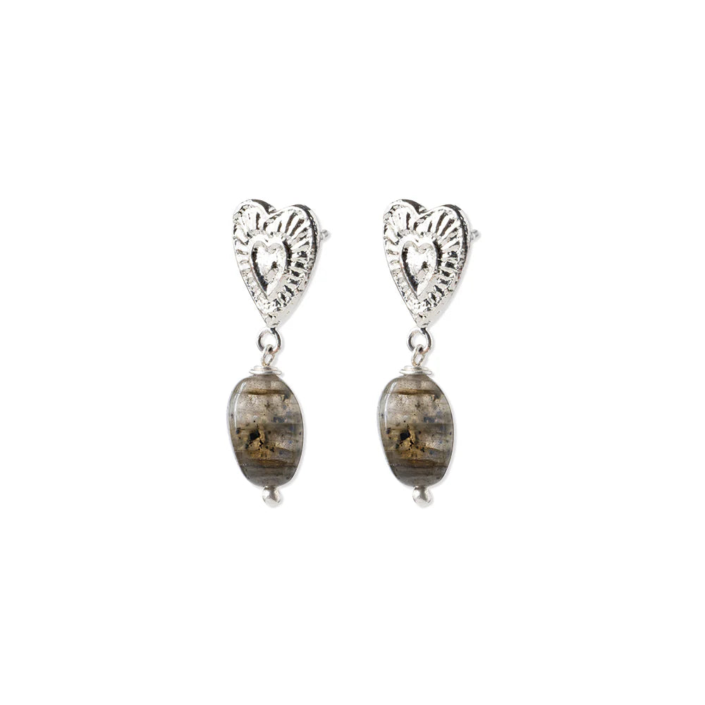 Heavenly Labradorite Silver Earrings