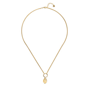 Awareness Citrine Gold Necklace