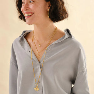 Awareness Citrine Gold Necklace