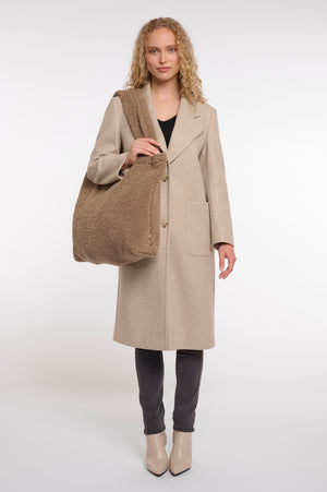 Akiko Teddy Tote Bag - Toffee