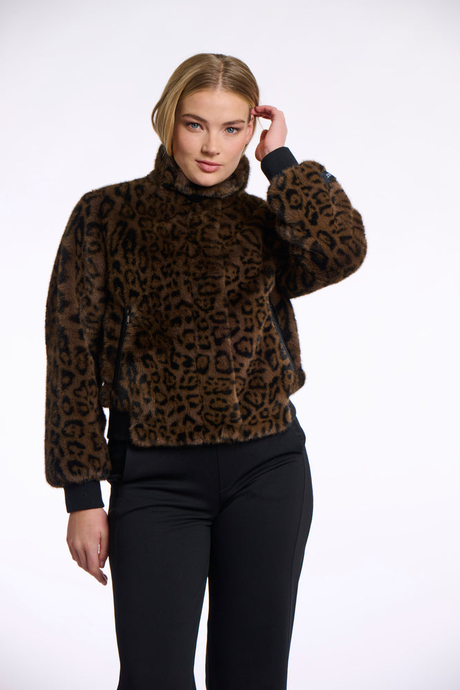 Ambra Fake Fur Jacket - Leopard