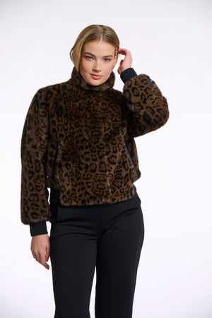 Ambra Fake Fur Jacket - Leopard