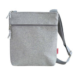 Messenger Bag - Light Grey Herringbone