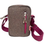 Cross Body Bag - Chocolate Herringbone