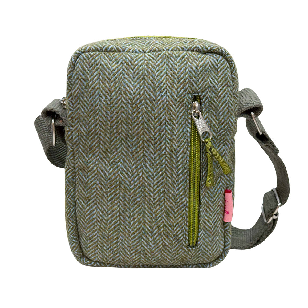 Cross Body Bag - Fern Herringbone