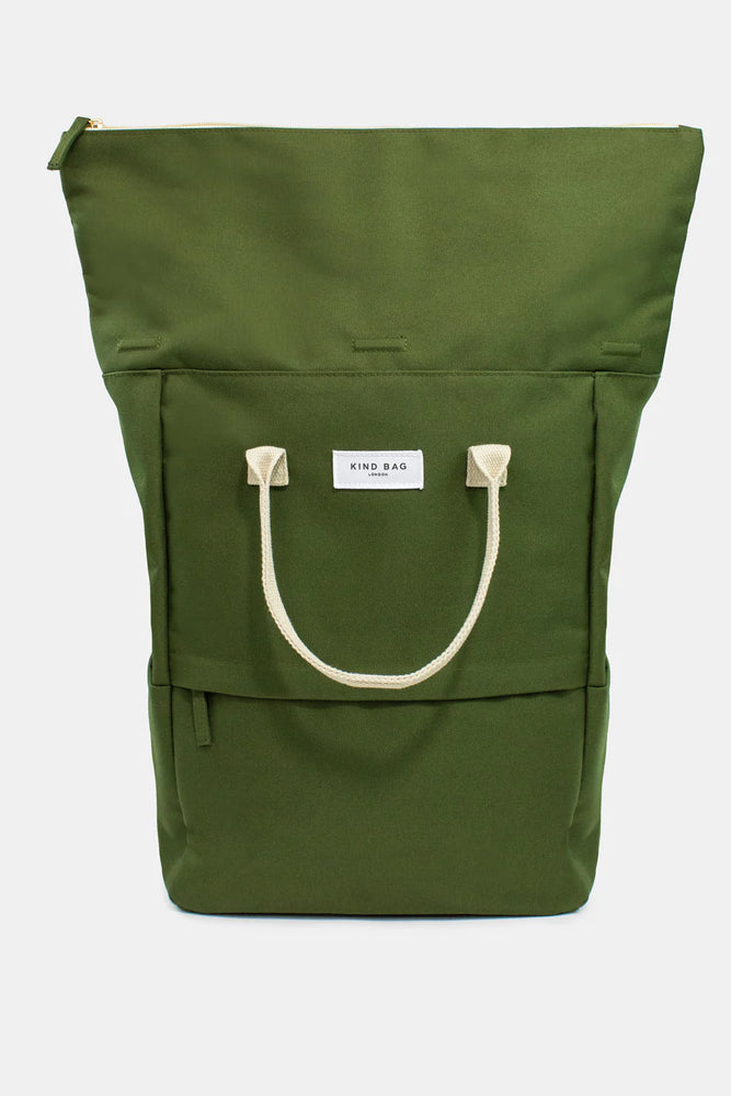 Khaki Green Backpack Bag - Eco - Large