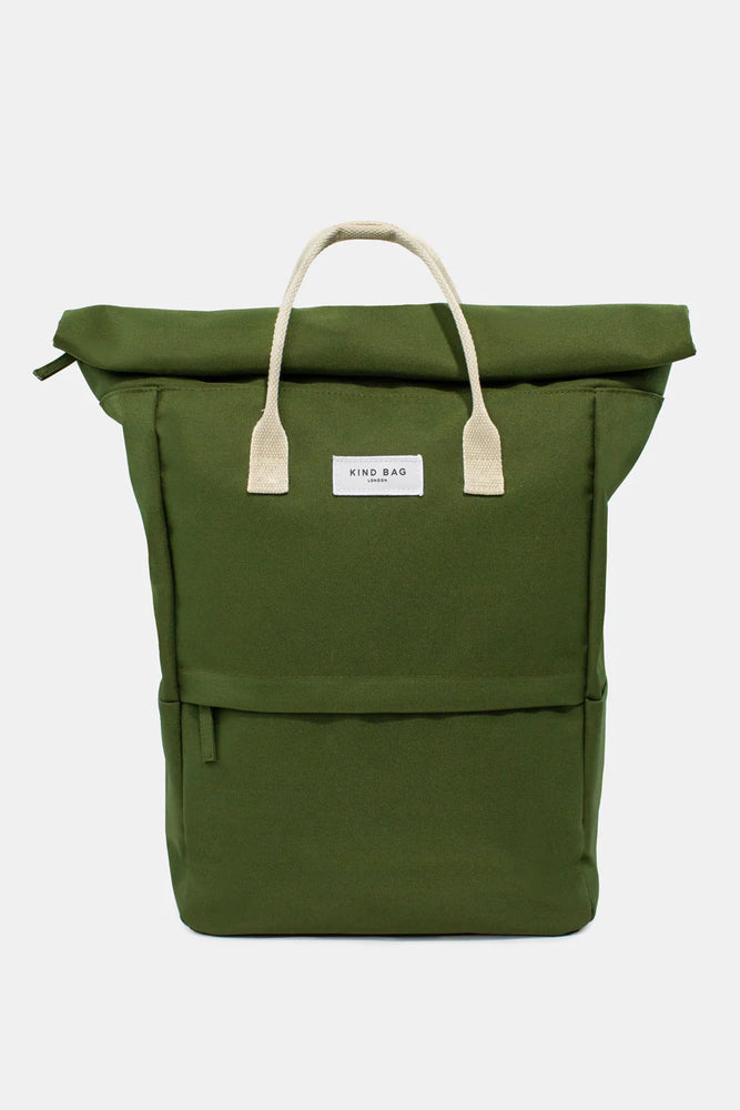 Khaki Green Backpack Bag - Eco - Large