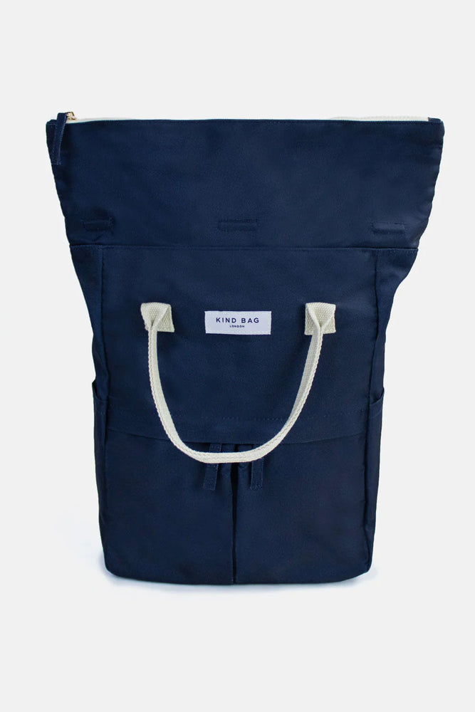 Navy Backpack Bag - Eco - Medium