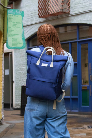 Navy Backpack Bag - Eco - Large