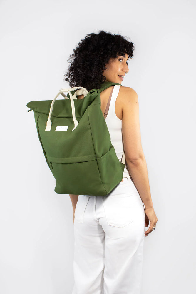 Khaki Green Backpack Bag - Eco - Large